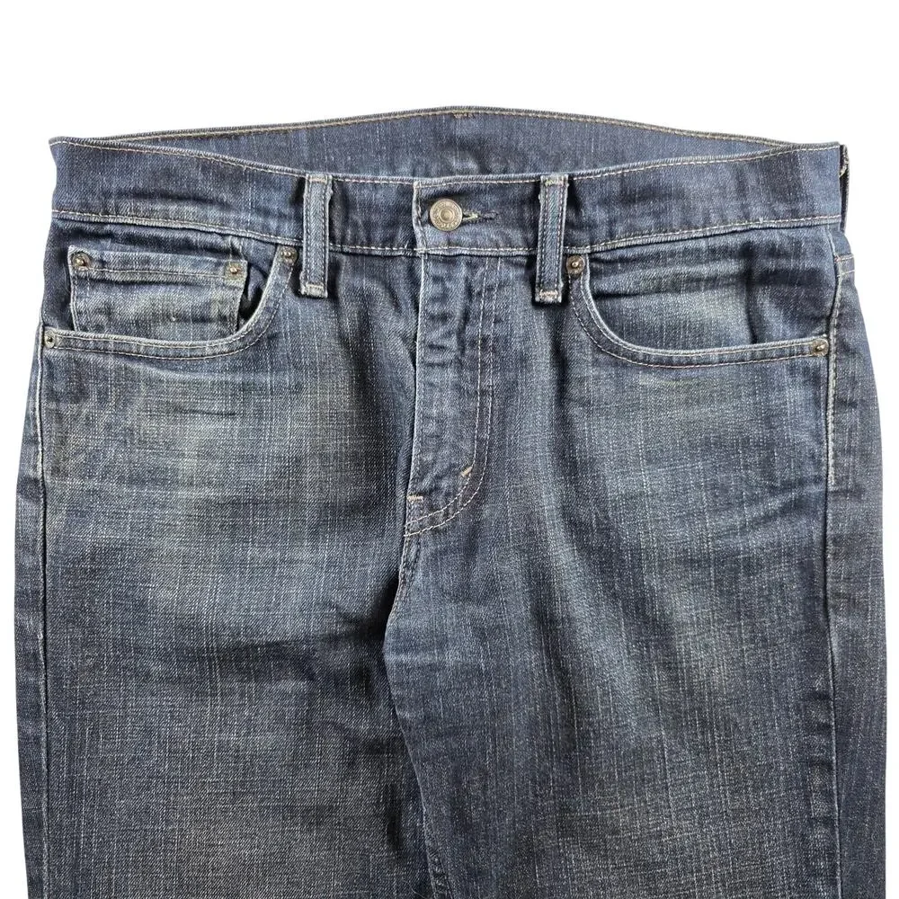 Levi's 511 Slim Fit Jeans Mens 32x32 Dark Indigo Off Track Wash Blank Red Tab
